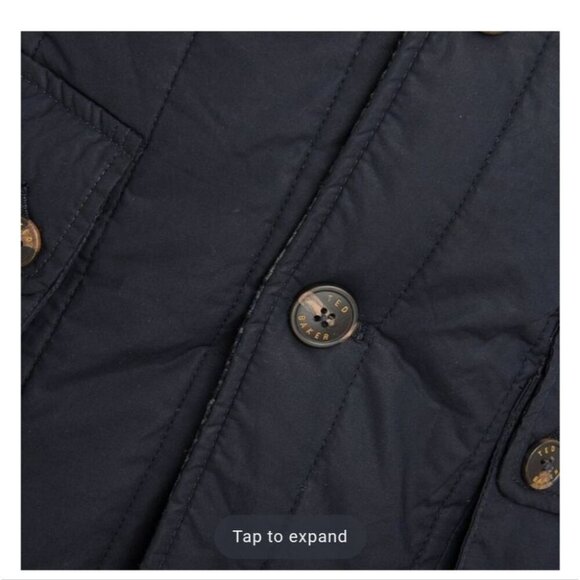TED BAKER |Kereed Vertical Quilted Jacket In Navy SZ 5 XL - Picture 2 of 13